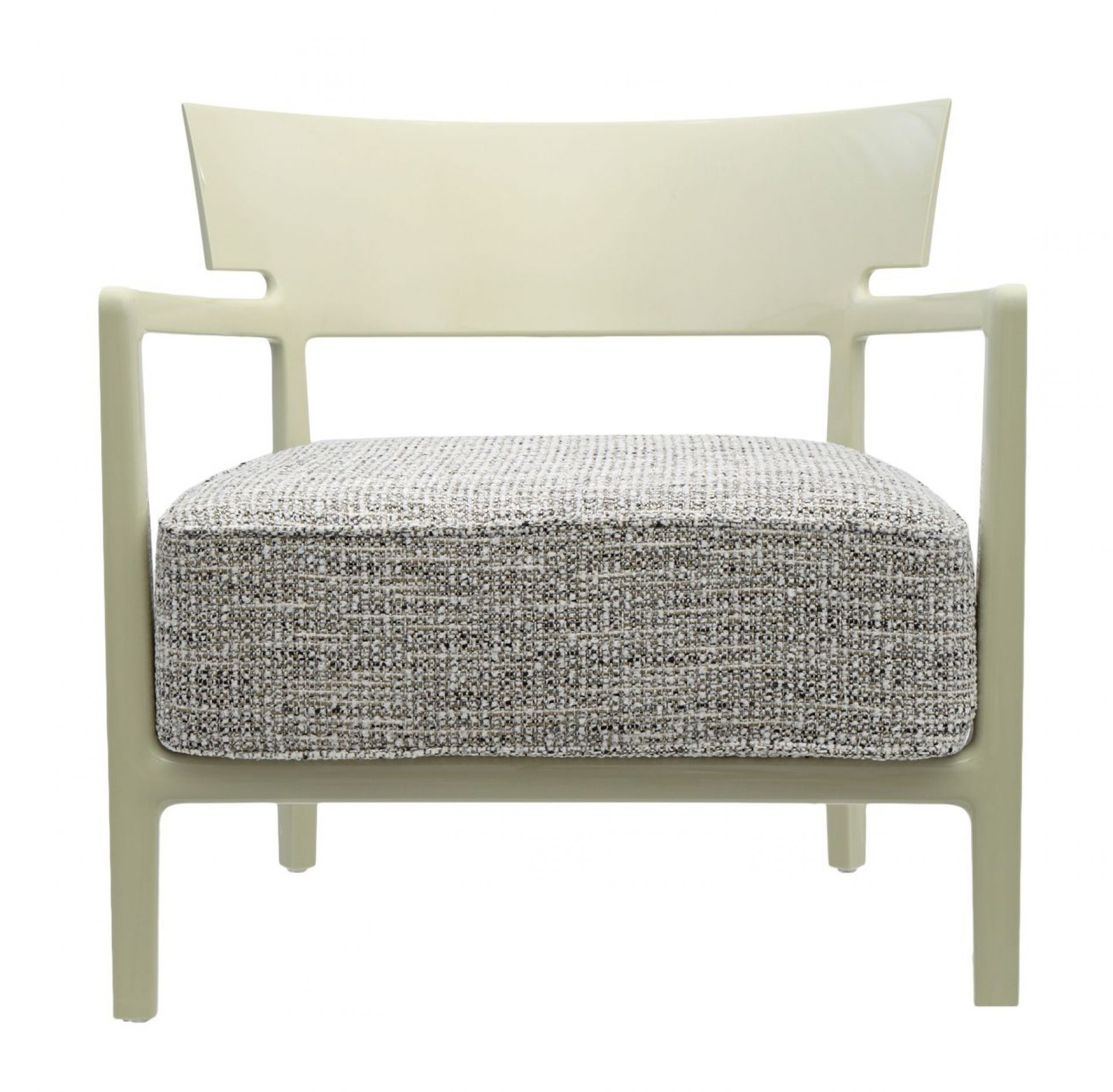 Cara Sessel: Rostbrauner Design Sessel mit Stoffbezug, moderner Armlehnstuhl für Wohnzimmer und Büro.